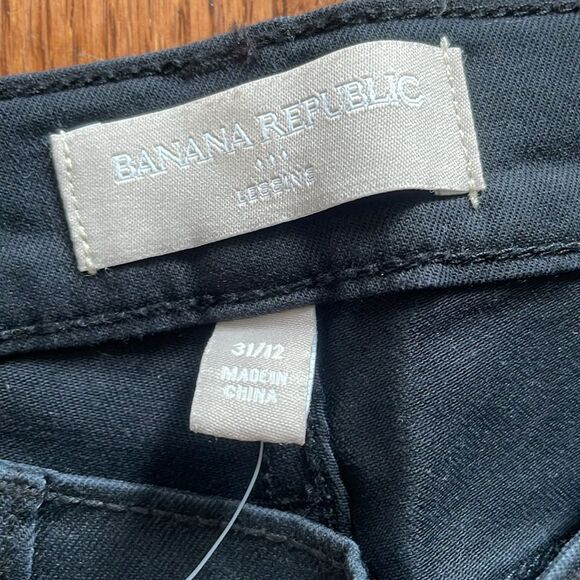 Banana Republic Coated Black Skinny Jeans Leggings Sz 31/32 NWT - Picture 5 of 11